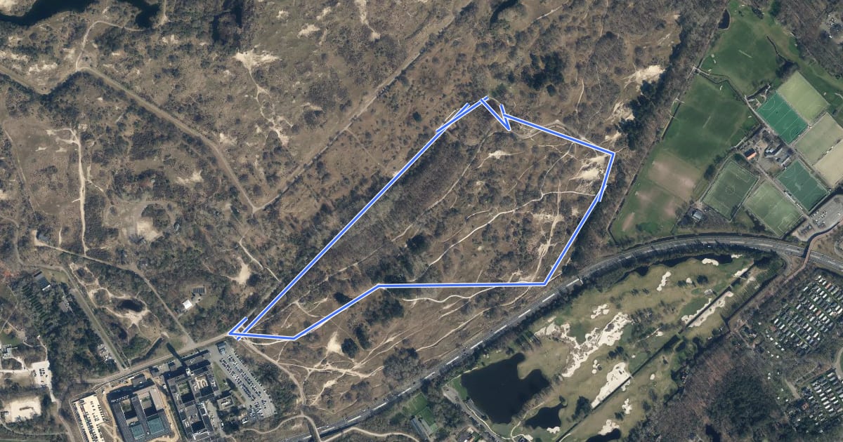 Маршрут Waalsdorp '40-'45 route на спутниковом снимке