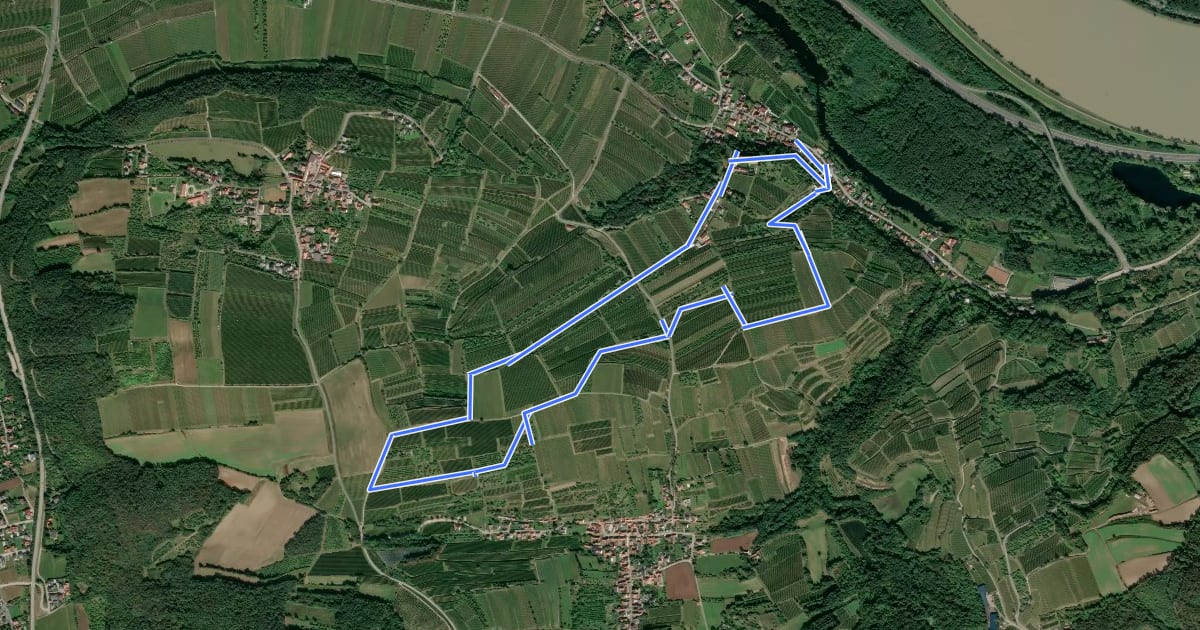 Маршрут Wachauer Marillen-Erlebnisweg Angern - Krems Süd на спутниковом снимке