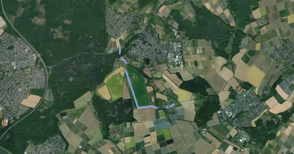 Маршрут Wachtberg (95) - Wachtberg (99) на спутниковом снимке