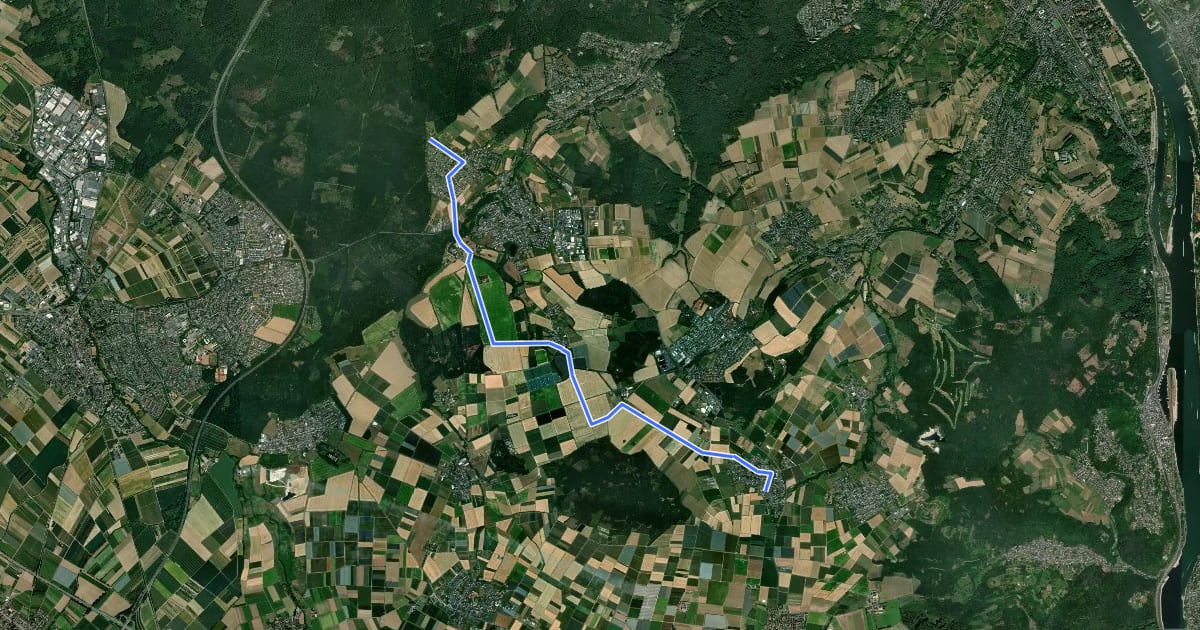 Маршрут Wachtberg Querung R5 на спутниковом снимке