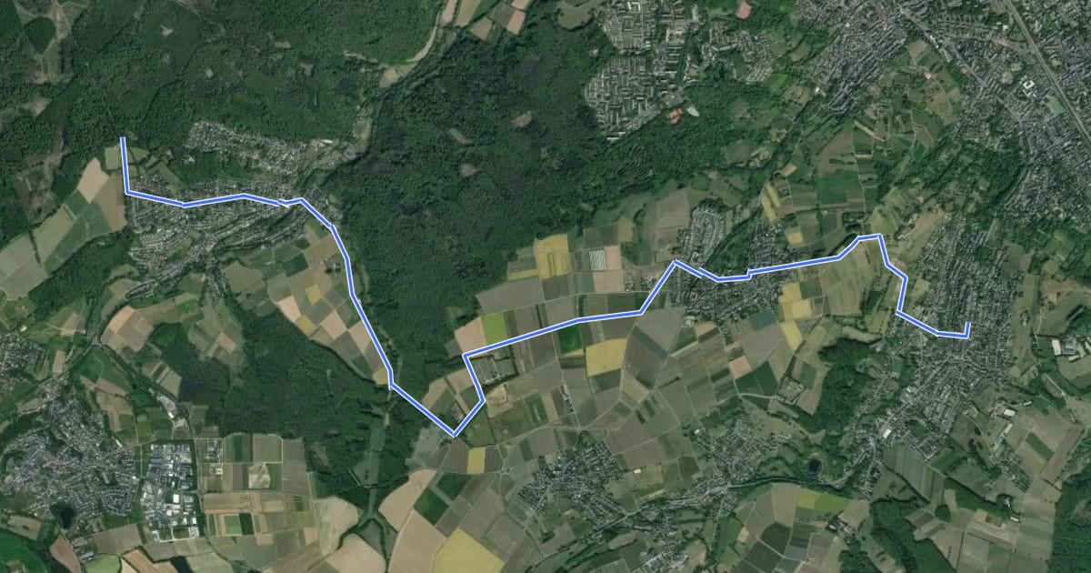 Маршрут Wachtberg Randroute R8 на спутниковом снимке