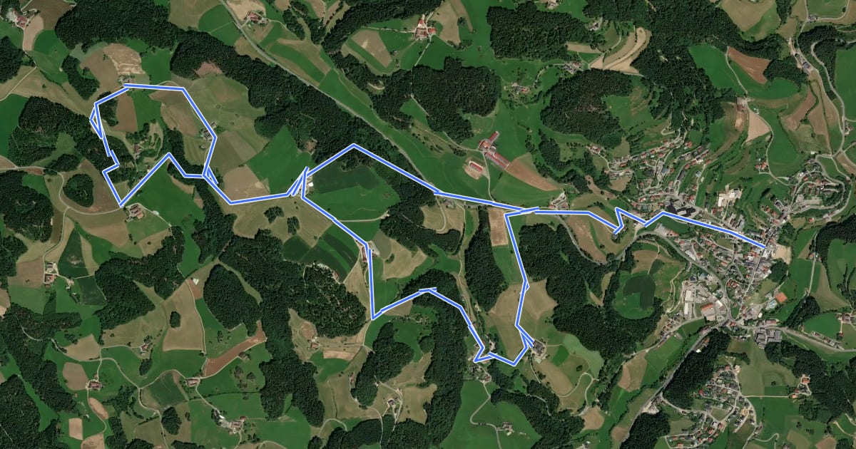 Маршрут Wackelsteinweg Nr. 3 на спутниковом снимке