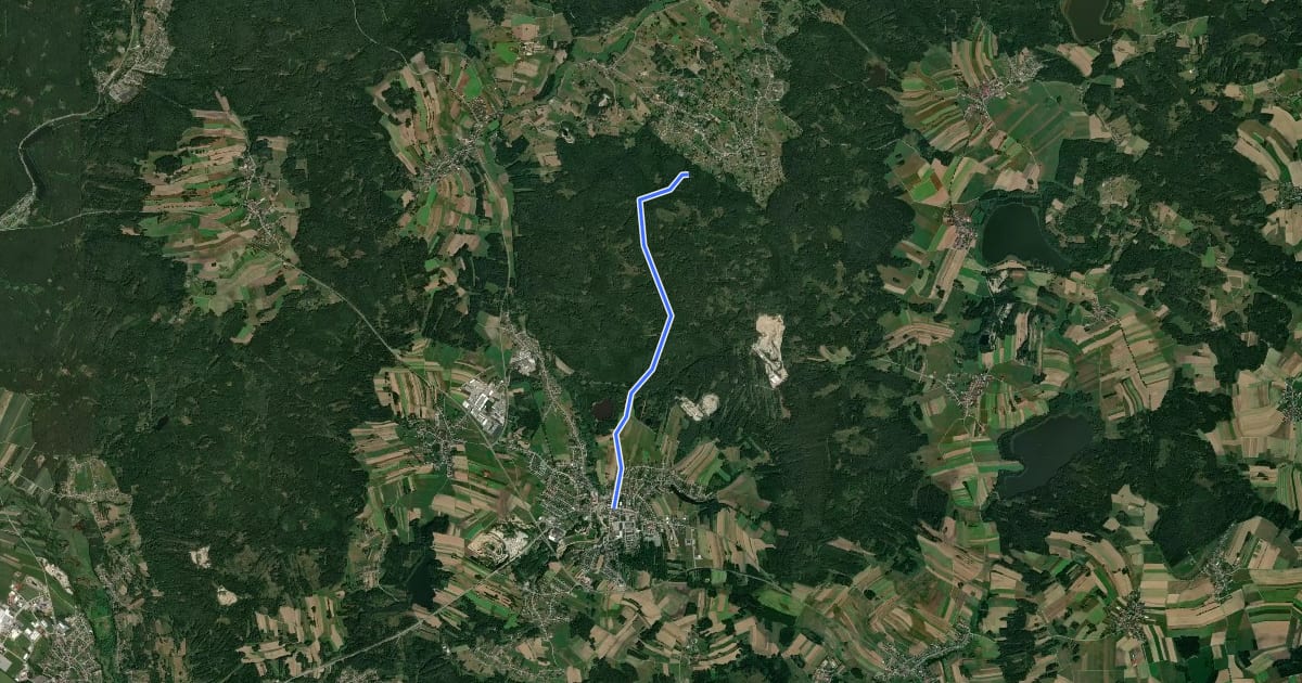 Маршрут Wackelsteinweg (W11) на спутниковом снимке