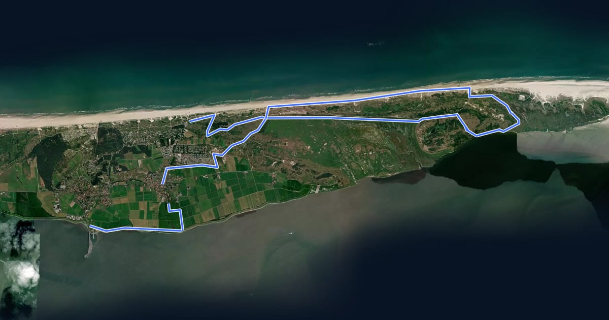 Маршрут WaddenWandelen - Ameland - 03 на спутниковом снимке
