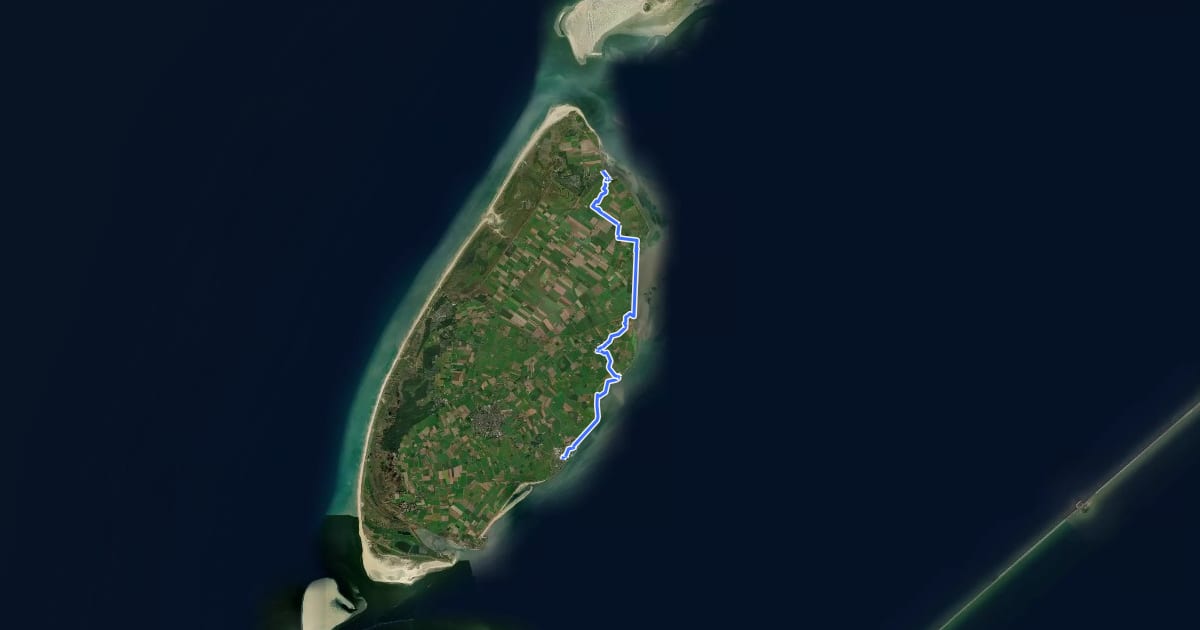 Маршрут WaddenWandelen - Texel - 03 на спутниковом снимке