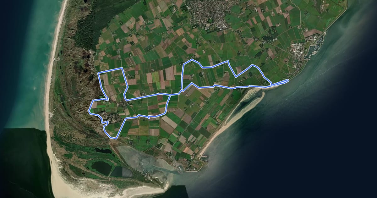 Маршрут WaddenWandelen - Texel - 06 на спутниковом снимке
