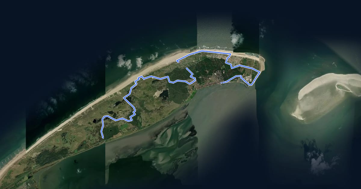 Маршрут Waddenwandelen - Vlieland - 02 на спутниковом снимке