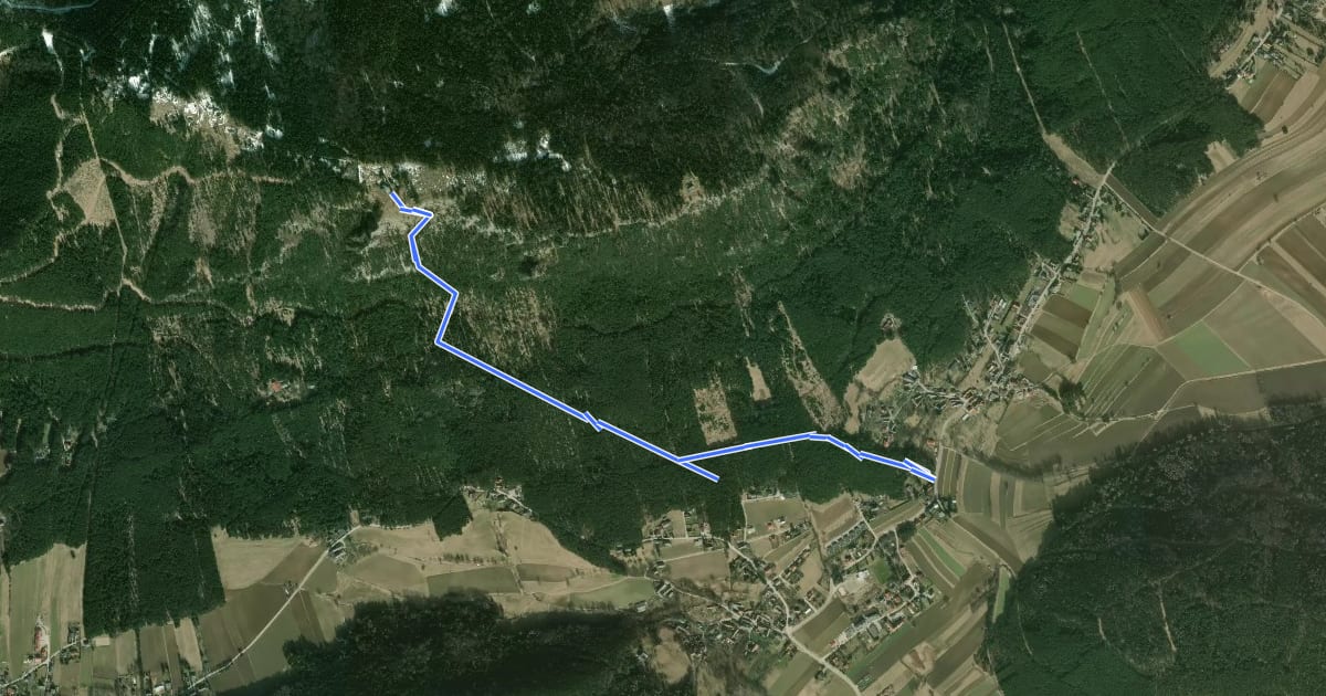 Маршрут Wagnersteig на спутниковом снимке