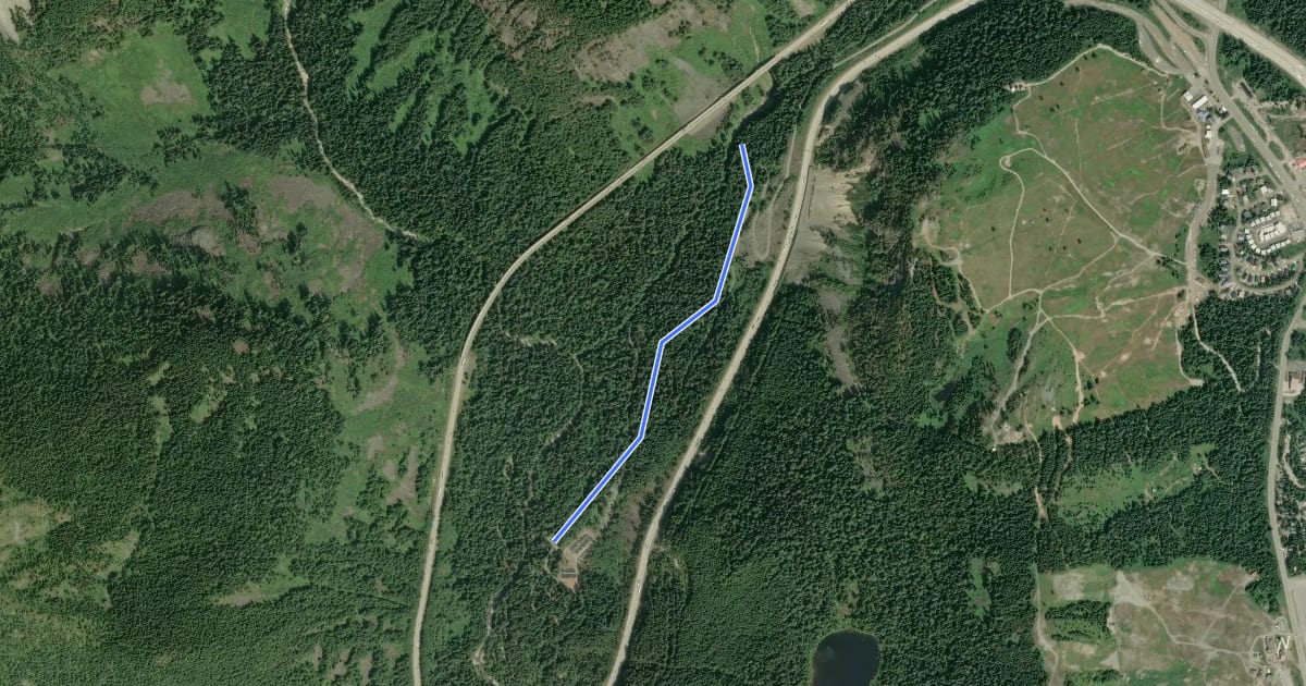 Маршрут Wagon Road Trail на спутниковом снимке