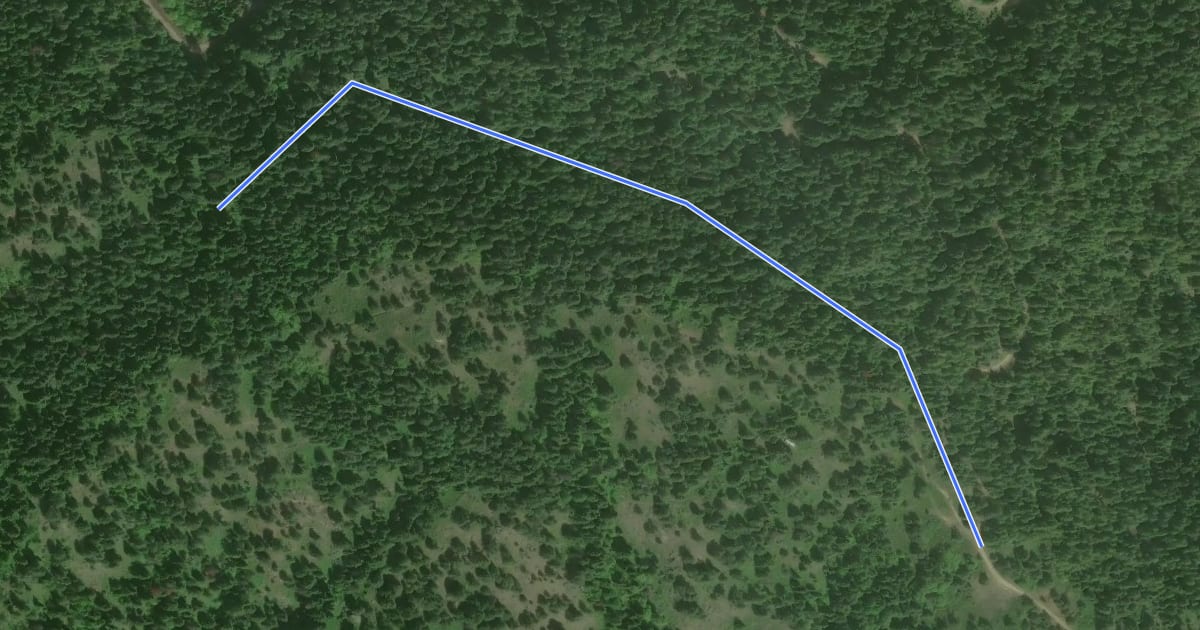 Маршрут Wagon Trail на спутниковом снимке