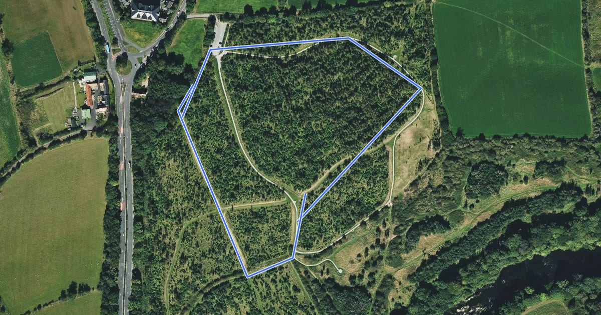 Маршрут Wagon Way Trail на спутниковом снимке