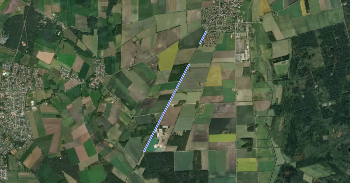 Маршрут Wahrenholz Windmühlenstraße (11) - WHH südlich Wahrenholz (27) на спутниковом снимке