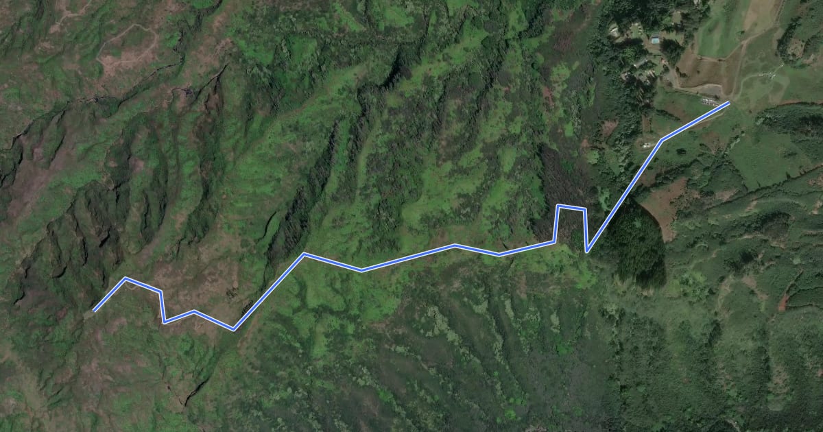 Маршрут Waiheʻe Ridge Trail на спутниковом снимке