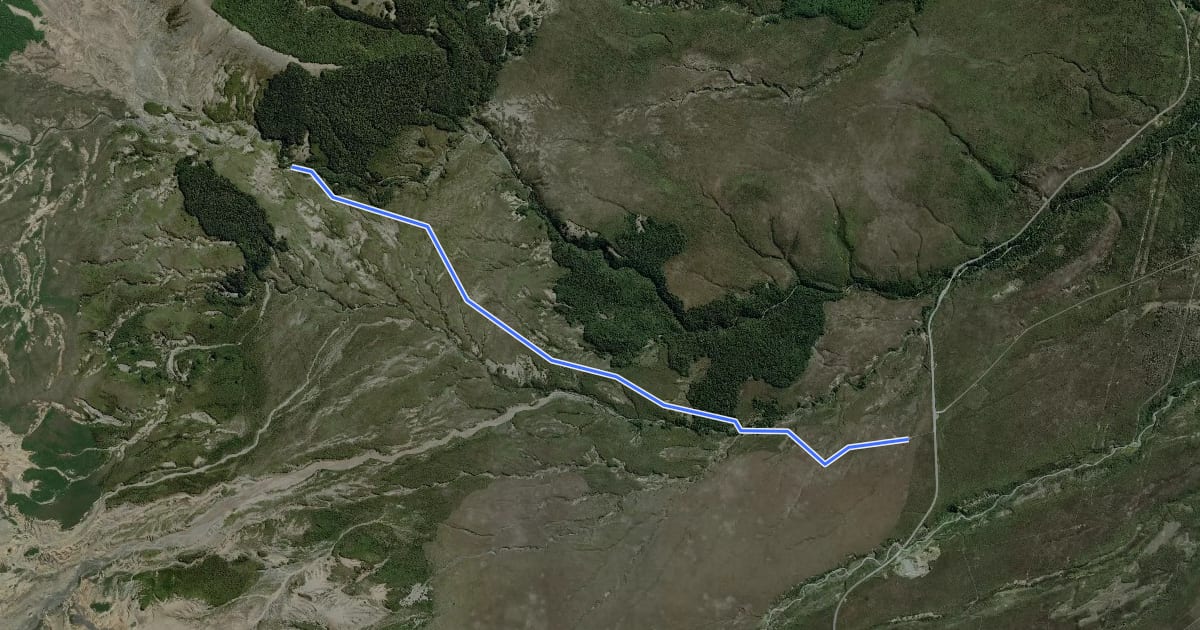 Маршрут Waihohonu Track на спутниковом снимке