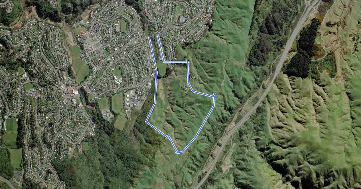 Маршрут Waihora Loop Trail на спутниковом снимке