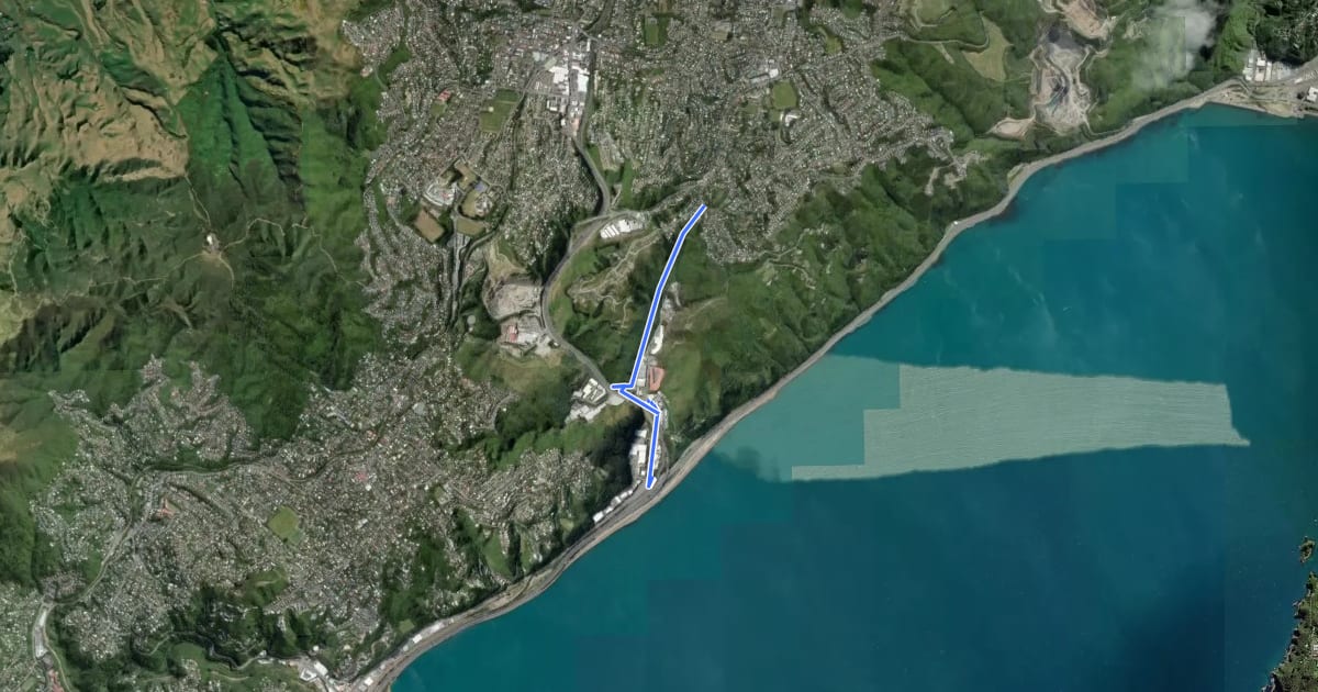 Маршрут Wakely Road Shared Path на спутниковом снимке