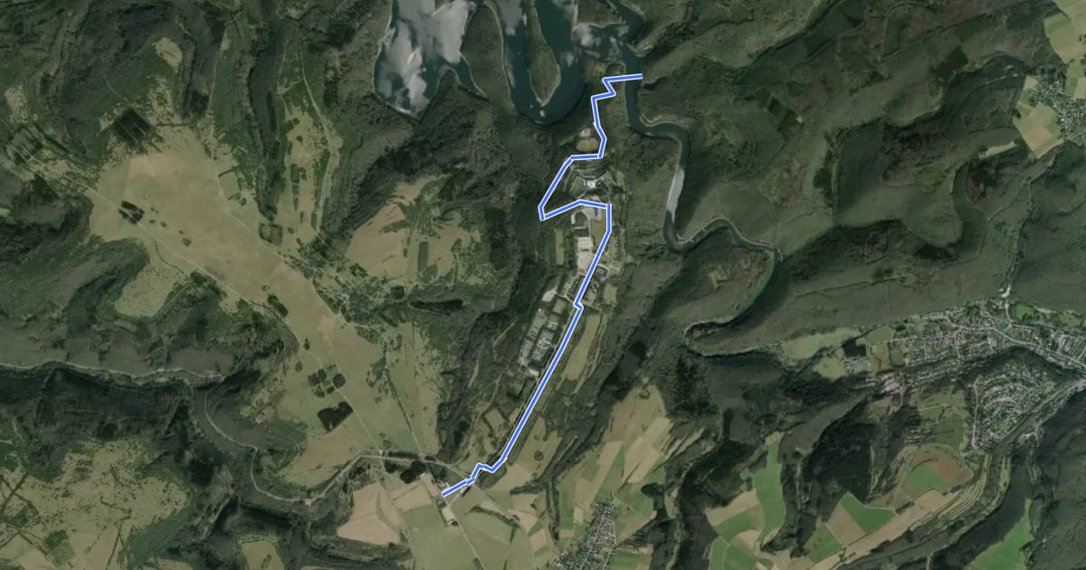 Маршрут Walberhof (06) - Urfttalsperre (08) на спутниковом снимке