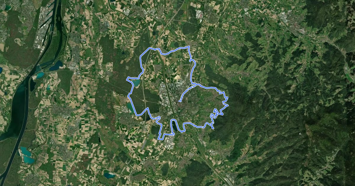 Маршрут Wald-Reben-Seen-Tour на спутниковом снимке