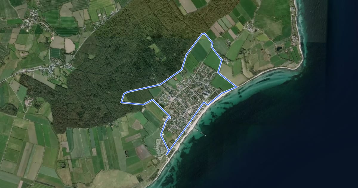 Маршрут Wald- und Wellen-Route, Kellenhusen на спутниковом снимке