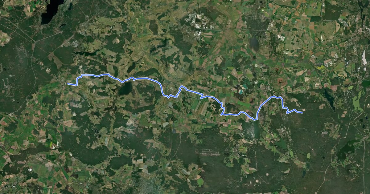 Маршрут Wald- und Wiesenweg на спутниковом снимке