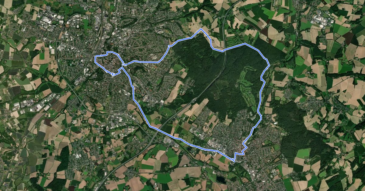 Маршрут Wald & Wiesen Route на спутниковом снимке