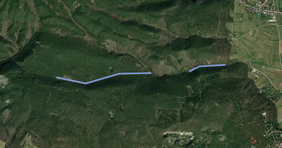Маршрут Waldandacht - Vöslauer Hütten Straße на спутниковом снимке