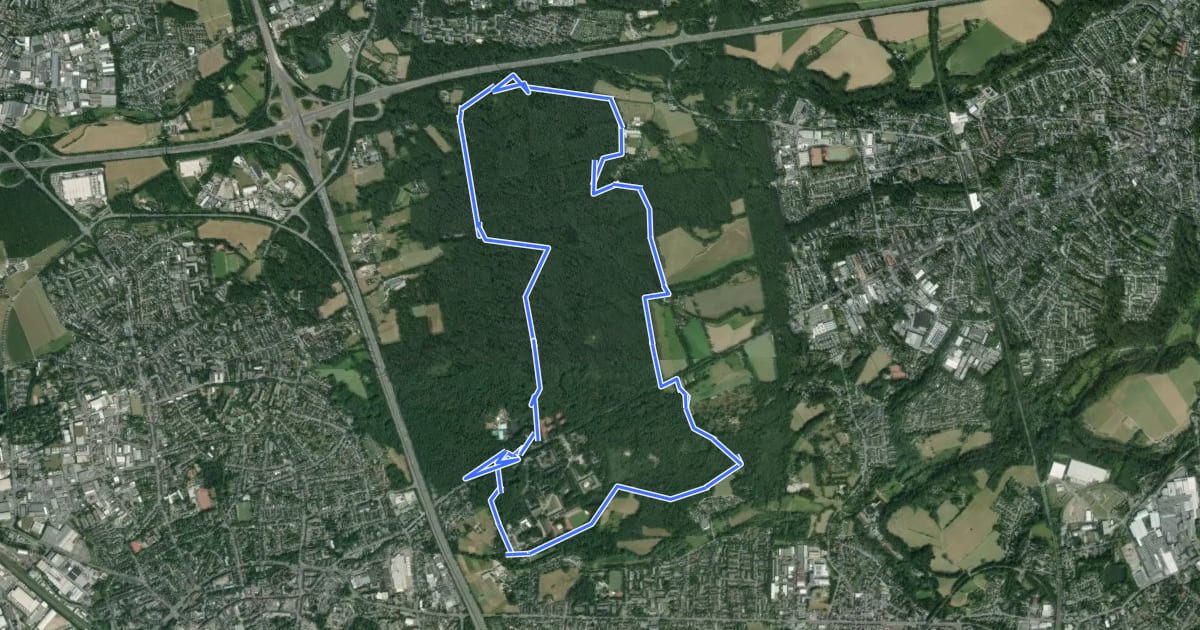Маршрут Waldbad Rundweg A2 на спутниковом снимке