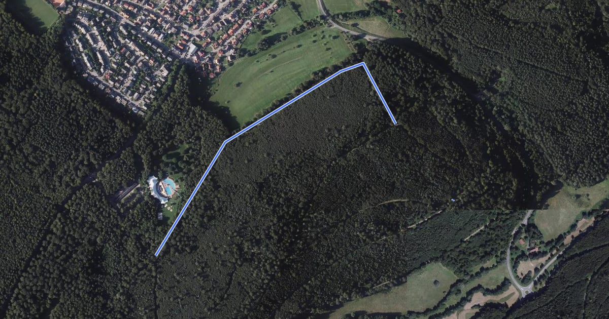 Маршрут Waldbad Schöllbronn - Nestelberg на спутниковом снимке