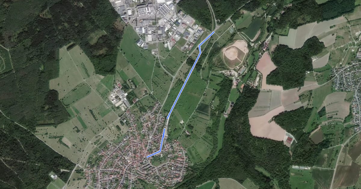 Маршрут Waldeck - Ittersbach AVG Endhaltestelle на спутниковом снимке