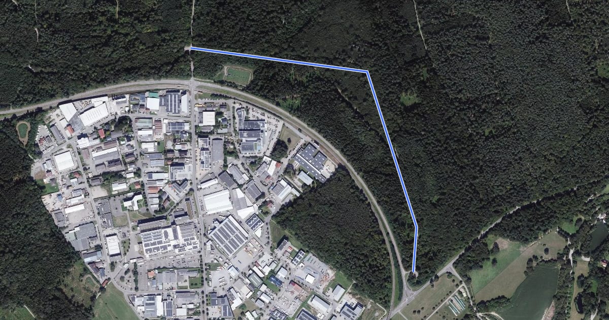 Маршрут Waldeck - Waldparkplatz Alter Bahndamm на спутниковом снимке