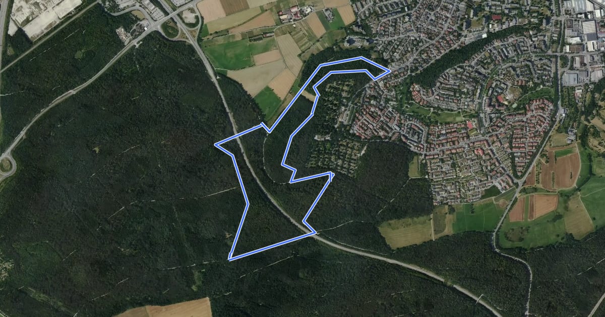 Маршрут Walderlebnispfad Böblingen на спутниковом снимке