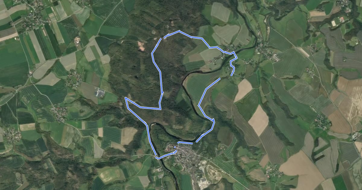 Маршрут Walderlebnispfad Wechselburg на спутниковом снимке