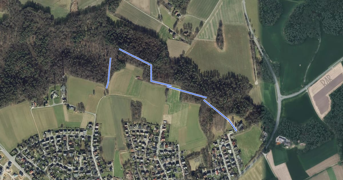 Маршрут Walderlebnisweg Groß Reken на спутниковом снимке