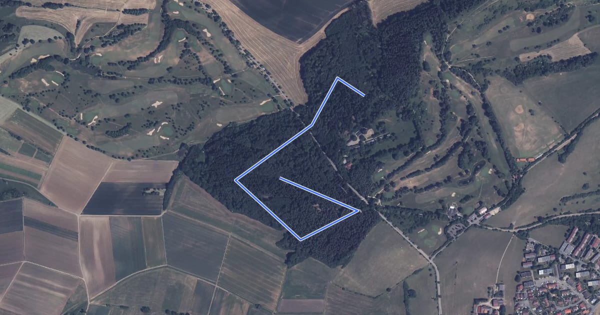 Маршрут Walderlebnisweg Hechingen на спутниковом снимке