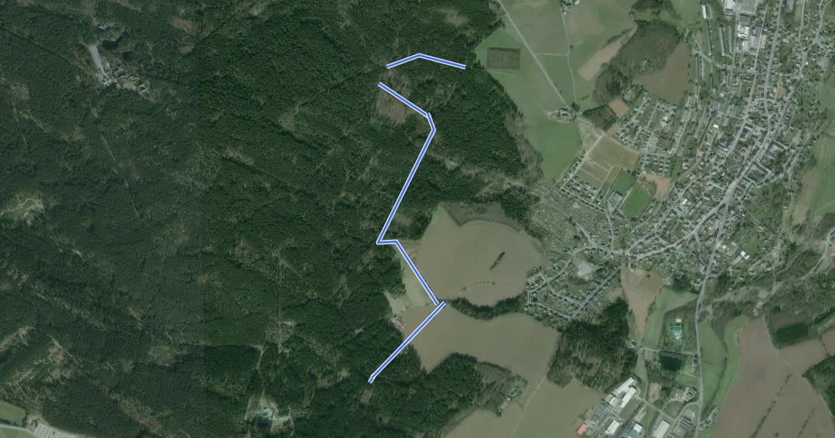 Маршрут Waldgeisterweg на спутниковом снимке