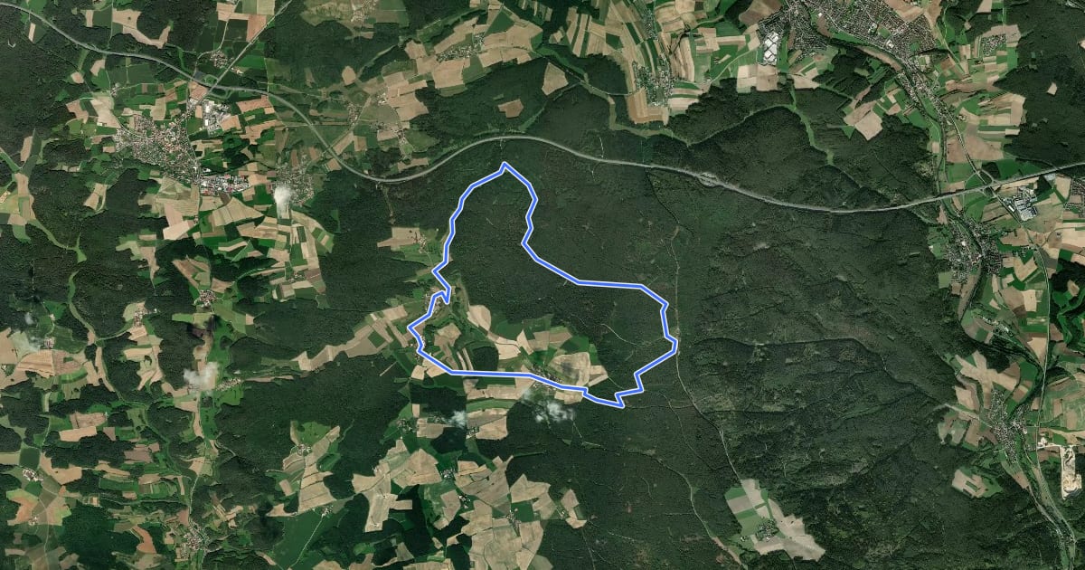 Маршрут Waldhaustour (U3) на спутниковом снимке