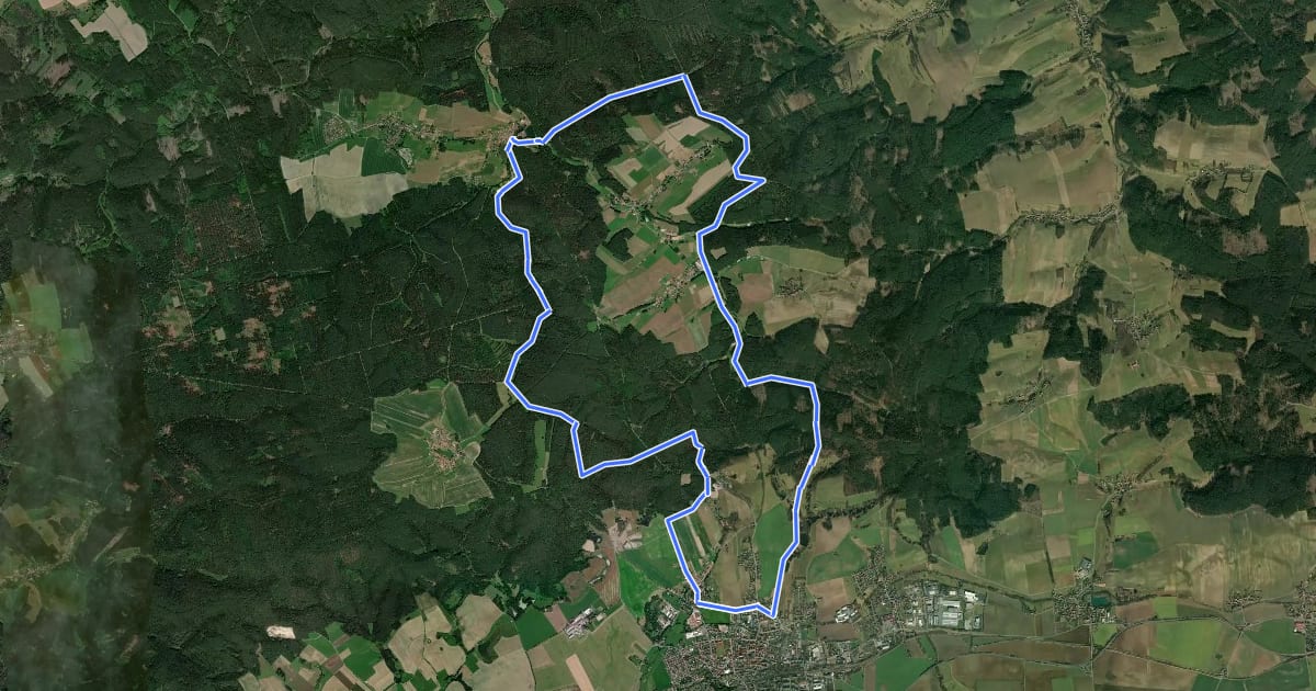 Маршрут Waldidylle mit Wasserschloss на спутниковом снимке