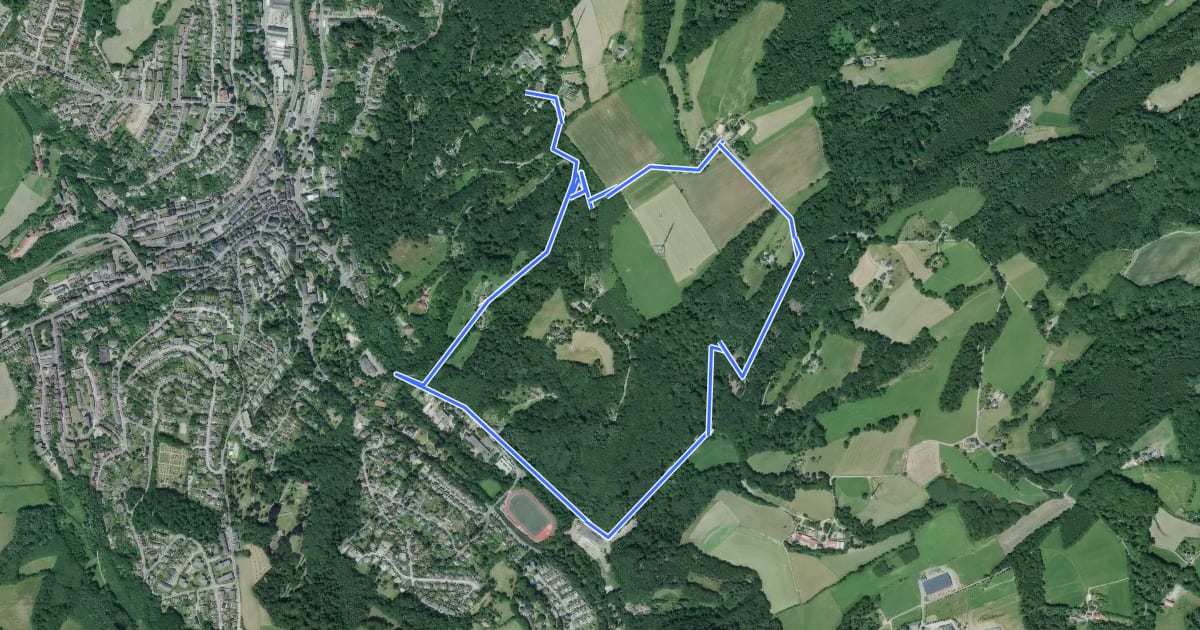 Маршрут Waldkletterpark Rundweg A5 на спутниковом снимке