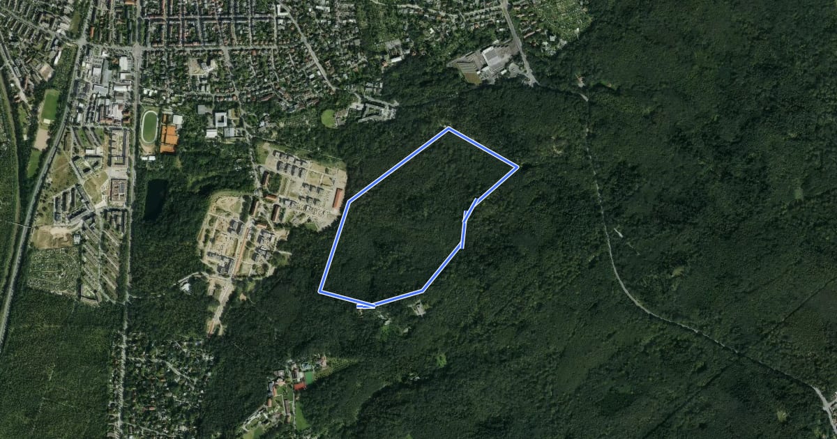 Маршрут Waldkunstpfad на спутниковом снимке