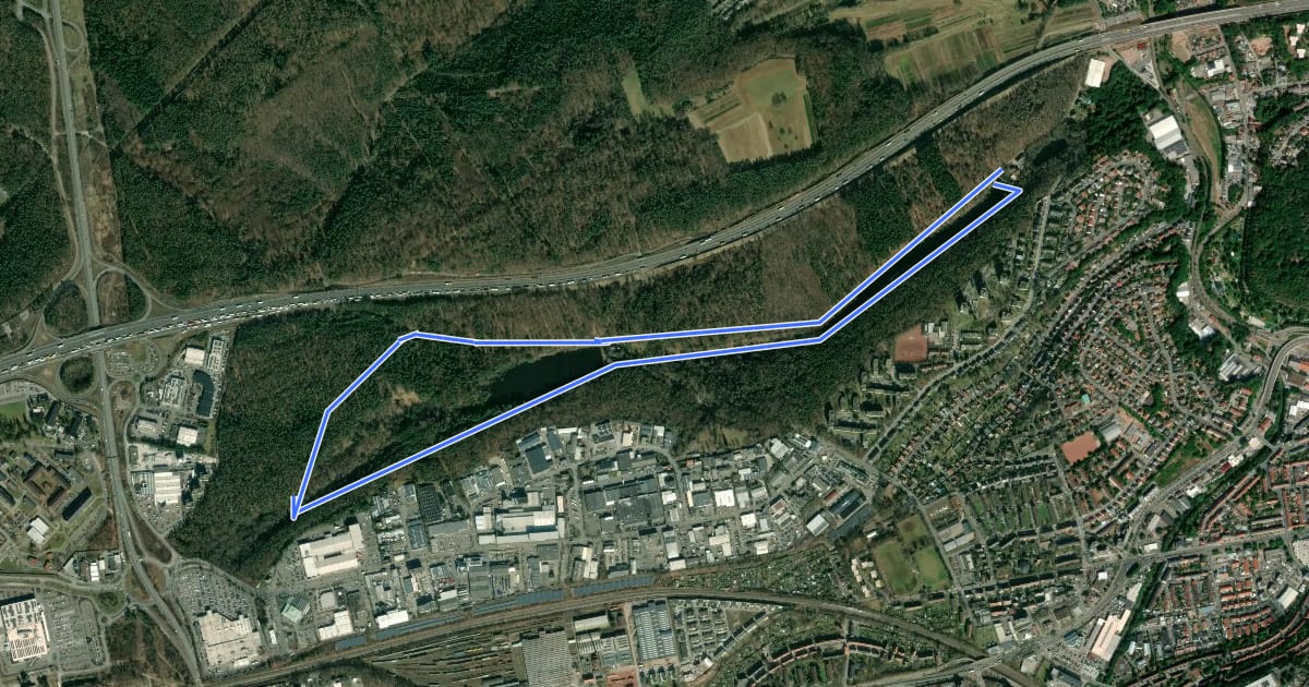 Маршрут Waldlaufparcours Vogelwoog Grün на спутниковом снимке