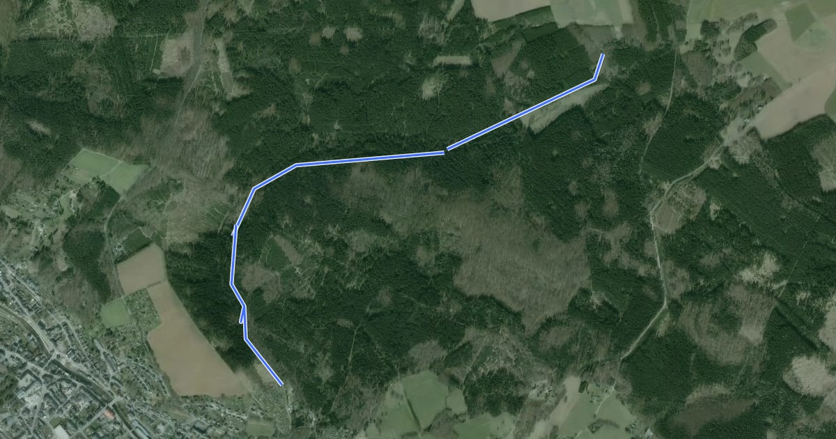 Маршрут Waldlehrpfad Bärenbachtal (bei Olbernhau) на спутниковом снимке