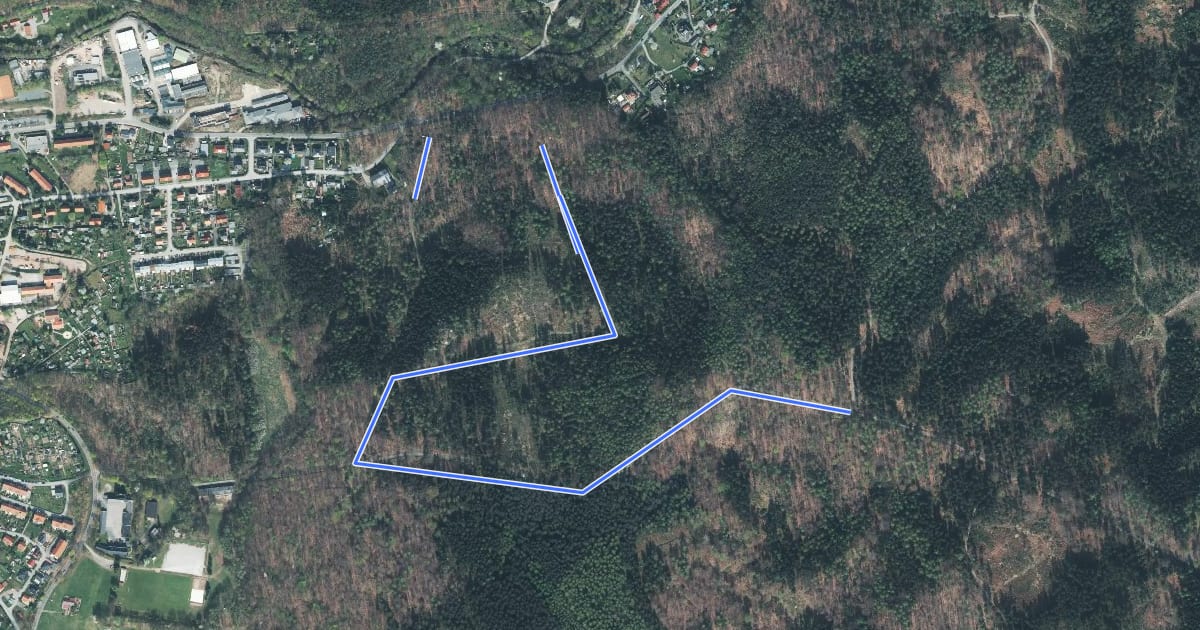Маршрут Waldlehrpfad Berggießhübel на спутниковом снимке