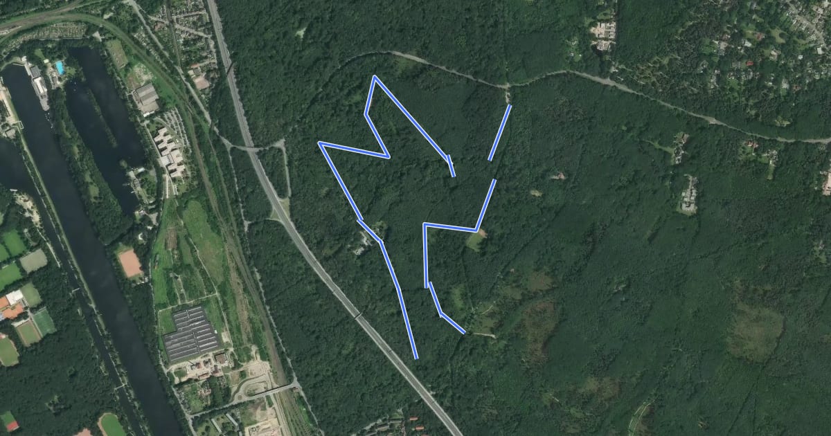 Маршрут Waldlehrpfad im Uhlenhorstwald на спутниковом снимке