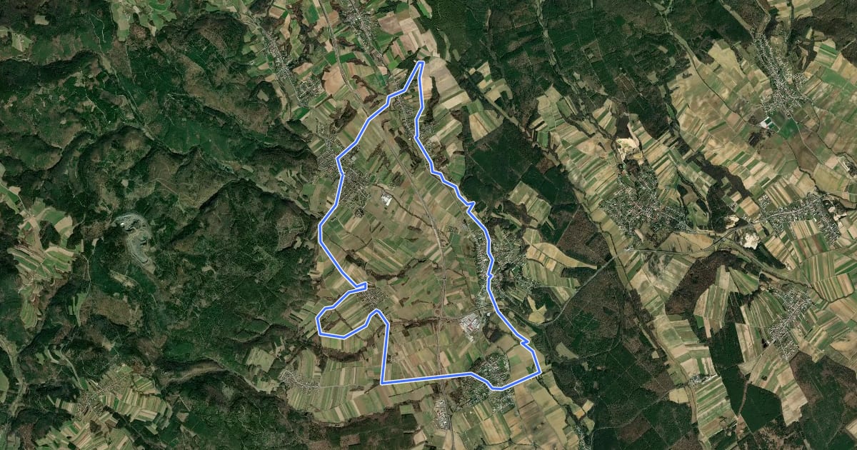 Маршрут Waldquellenweg на спутниковом снимке