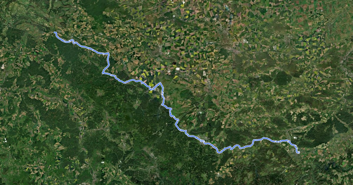 Маршрут Waldrandroute на спутниковом снимке