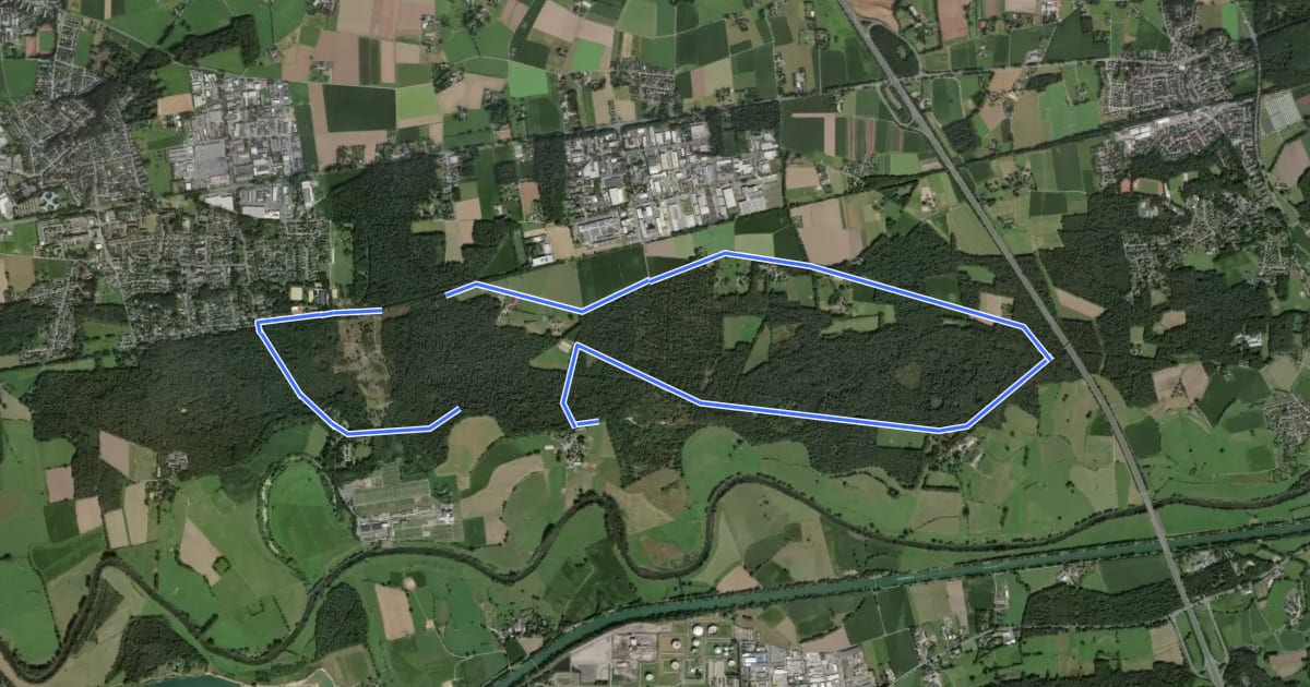 Маршрут Waldreitbahn Rundweg A2 на спутниковом снимке
