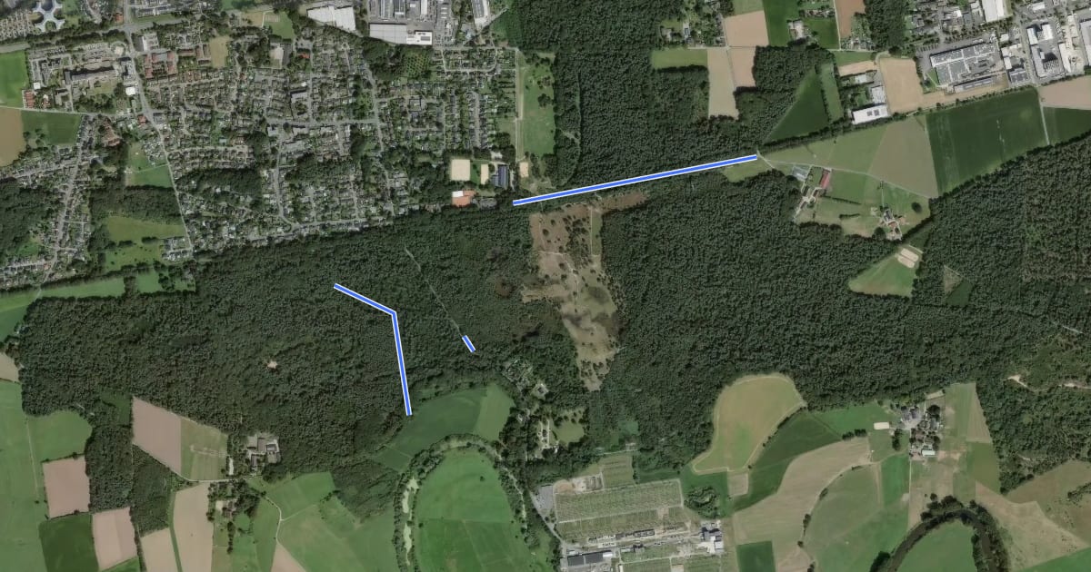 Маршрут Waldreitbahn Rundweg A4 на спутниковом снимке