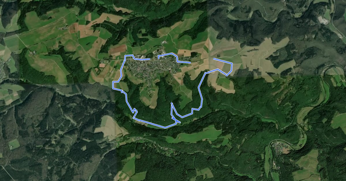Маршрут Waldretter-Trail (kleine Runde 9km) на спутниковом снимке