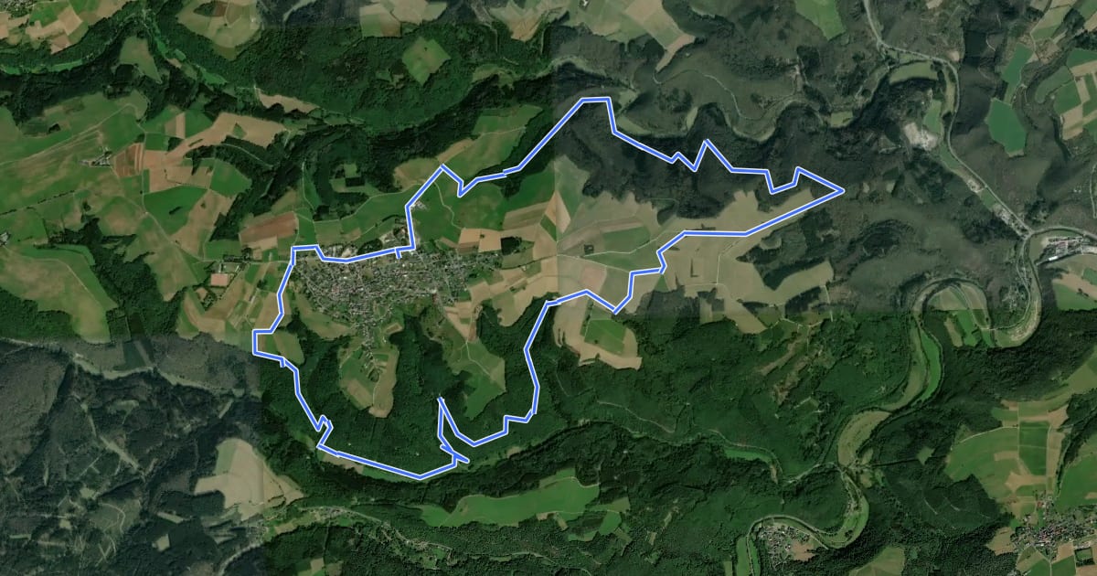 Маршрут Waldretter-Trail (normale Route 14km) на спутниковом снимке