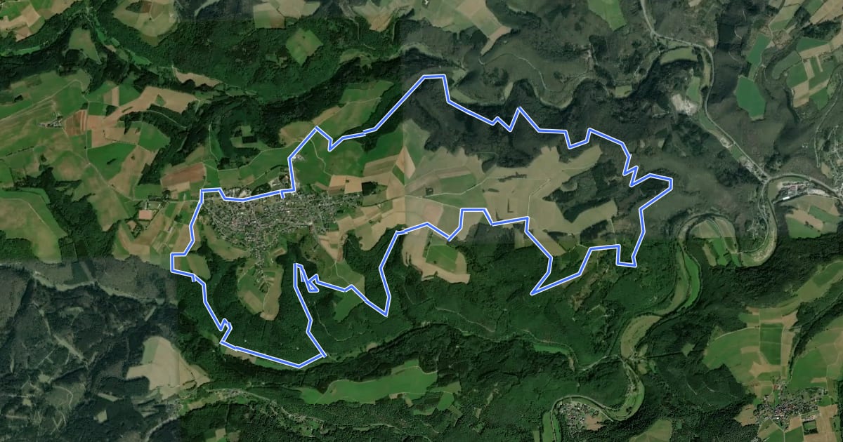 Маршрут Waldretter-Trail (Schwere Route, ca. 17km) на спутниковом снимке